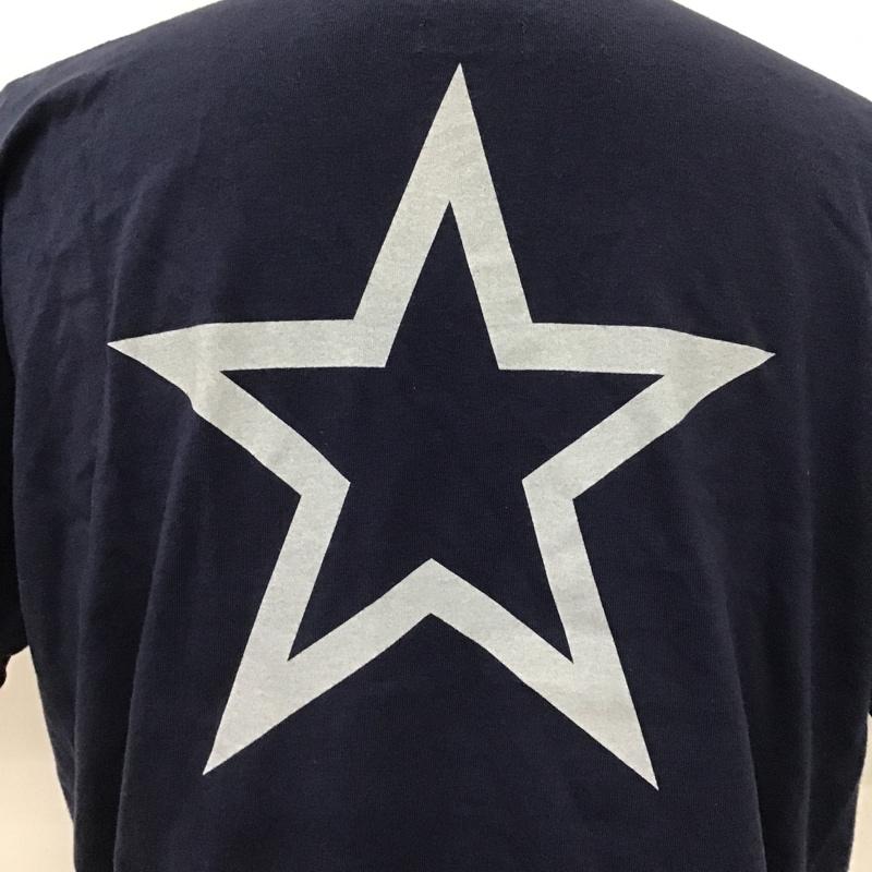 ヴァンソン VANSON Tシャツ 半袖 半袖カットソー プリントTシャツ クルーネックカットソー XL ロゴ、文字 紺 / ネイビー / メンズ USED 古着 中古 10101432