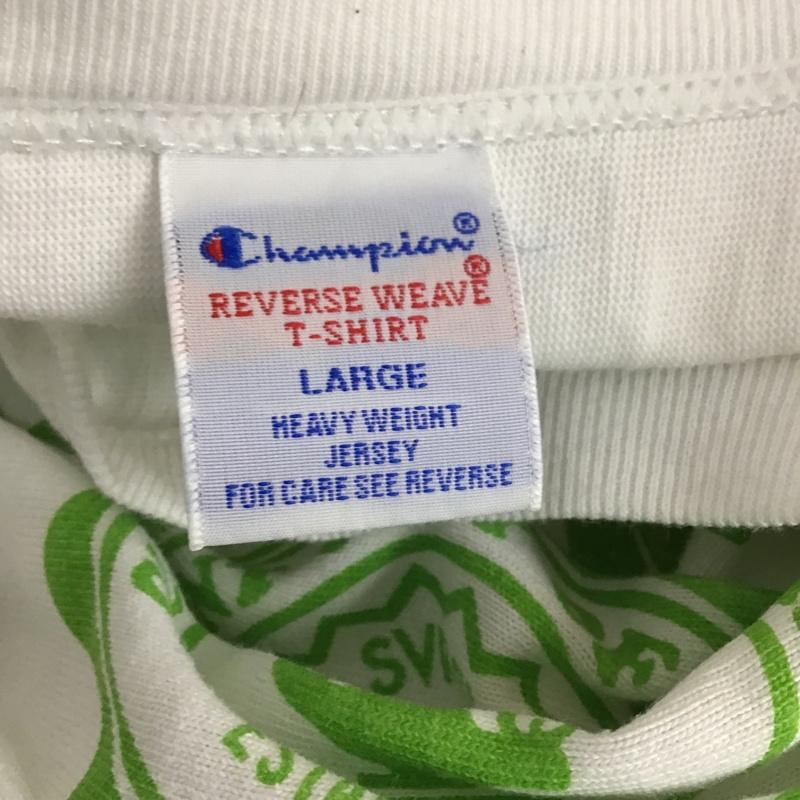 チャンピオン Champion カットソー 半袖 半袖スウェットカットソー プリントTシャツ クルーネックカットソー L プリント 白 / ホワイト / メンズ USED 古着 中古 10101435