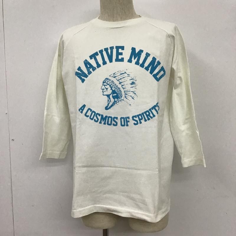 アコースティック ACOUSTIC カットソー 七分袖 七分丈カットソー ラグランカットソー プリントTシャツ クルーネックカットソー M プリント 白 / ホワイト / メンズ USED 古着 中古 10101437