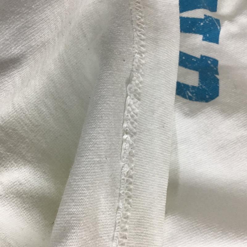 アコースティック ACOUSTIC カットソー 七分袖 七分丈カットソー ラグランカットソー プリントTシャツ クルーネックカットソー M プリント 白 / ホワイト / メンズ USED 古着 中古 10101437