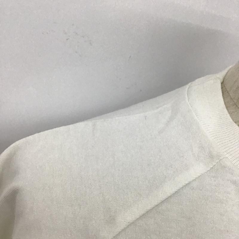 アコースティック ACOUSTIC カットソー 七分袖 七分丈カットソー ラグランカットソー プリントTシャツ クルーネックカットソー M プリント 白 / ホワイト / メンズ USED 古着 中古 10101437