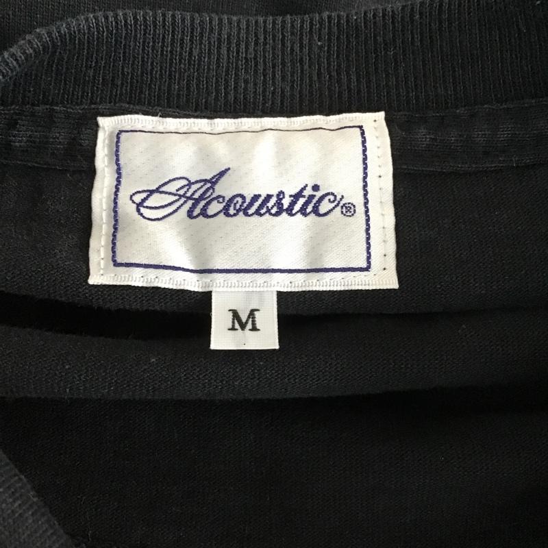 アコースティック ACOUSTIC Tシャツ 半袖 半袖カットソー プリントTシャツ クルーネックカットソー M プリント 黒 / ブラック / メンズ USED 古着 中古 10101438
