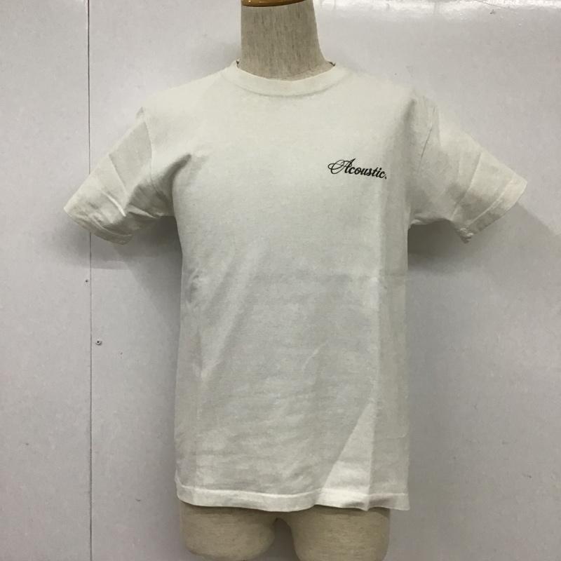 アコースティック ACOUSTIC Tシャツ 半袖 半袖カットソー プリントTシャツ クルーネックカットソー M ロゴ、文字 白 / ホワイト / メンズ USED 古着 中古 10101439