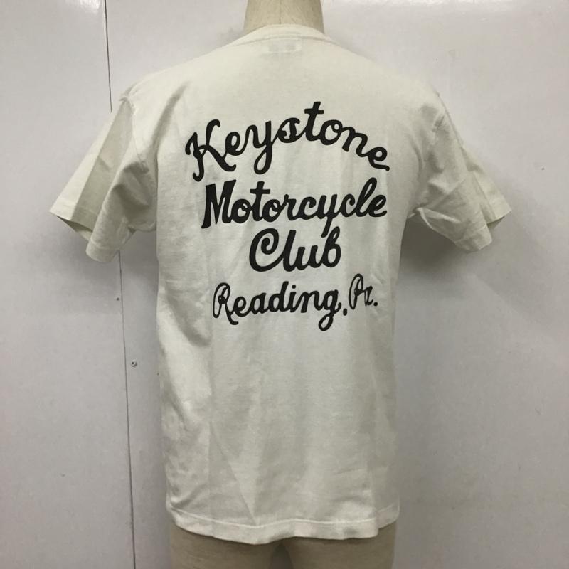 アコースティック ACOUSTIC Tシャツ 半袖 半袖カットソー プリントTシャツ クルーネックカットソー M ロゴ、文字 白 / ホワイト / メンズ USED 古着 中古 10101439