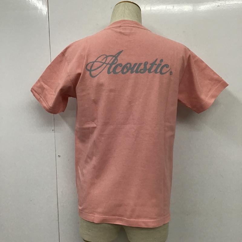 アコースティック ACOUSTIC Tシャツ 半袖 半袖カットソー プリントTシャツ クルーネックカットソー M プリント 桃 / ピンク / メンズ USED 古着 中古 10101440