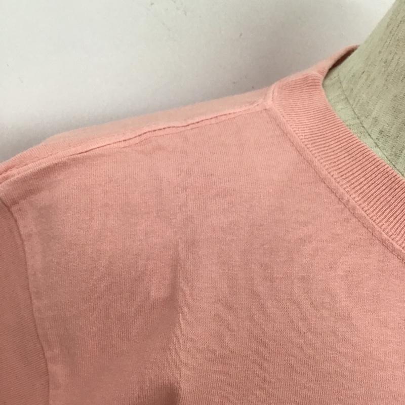 アコースティック ACOUSTIC Tシャツ 半袖 半袖カットソー プリントTシャツ クルーネックカットソー M プリント 桃 / ピンク / メンズ USED 古着 中古 10101440