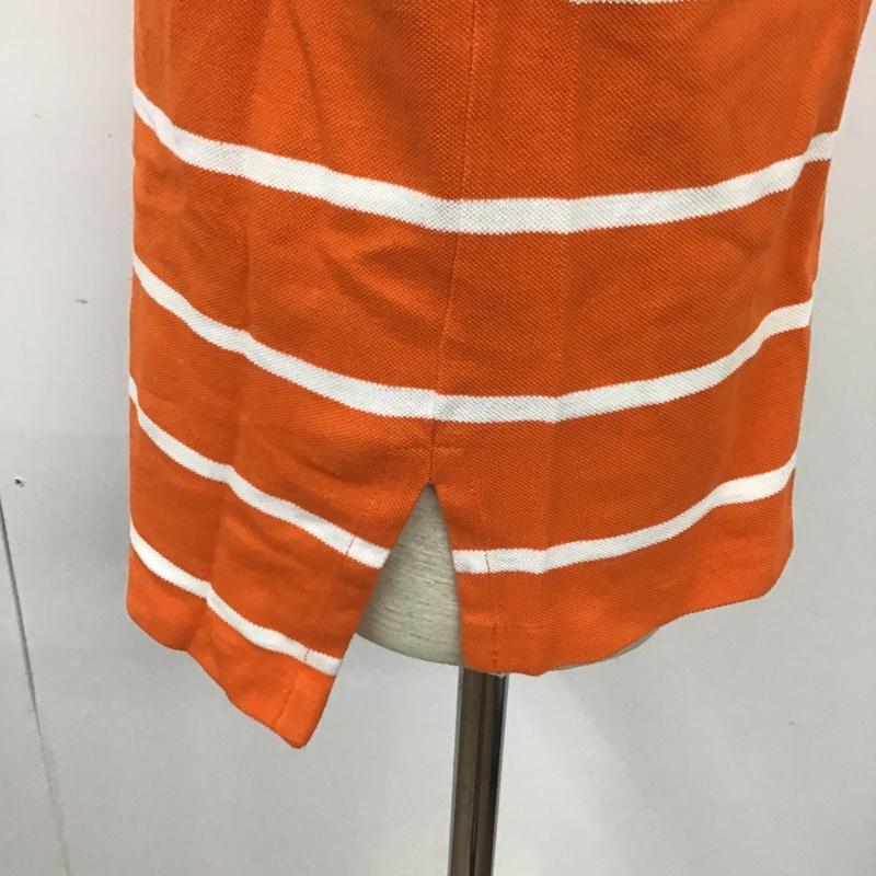ポロバイラルフローレン Polo by RALPH LAUREN ポロシャツ 半袖 半袖ポロシャツ カラーシャツカットソー 刺繍カットソー 半袖カットソー ボーダーカットソー M ボーダー柄 白 / ホワイト / X 橙 / オレンジ / メンズ USED 古着 中古 10101441