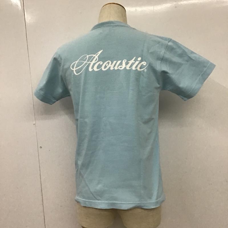 アコースティック ACOUSTIC Tシャツ 半袖 半袖カットソー プリントTシャツ クルーネックカットソー M プリント 水色 / ライトブルー / メンズ USED 古着 中古 10101442