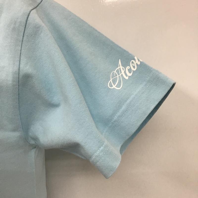 アコースティック ACOUSTIC Tシャツ 半袖 半袖カットソー プリントTシャツ クルーネックカットソー M プリント 水色 / ライトブルー / メンズ USED 古着 中古 10101442
