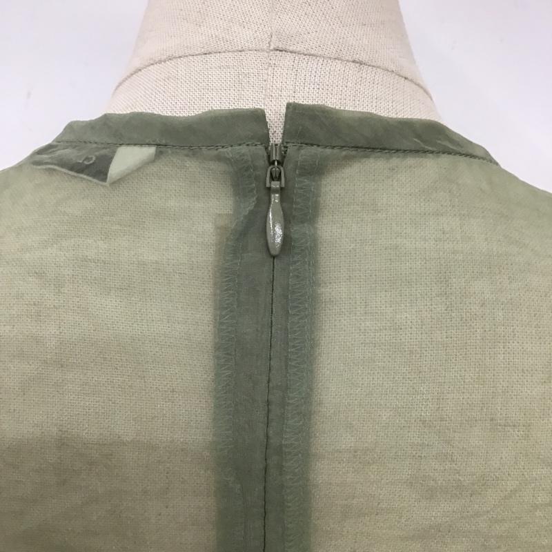 クラネ CLANE カットソー 半袖 13112-5012 半袖カットソー クルーネックカットソー シースルーカットソー 1 無地 緑 / グリーン /  レディース USED 古着 中古 10101450