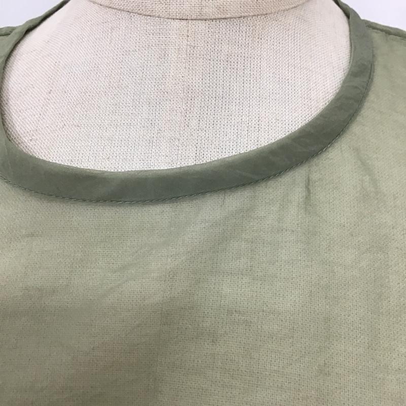クラネ CLANE カットソー 半袖 13112-5012 半袖カットソー クルーネックカットソー シースルーカットソー 1 無地 緑 / グリーン /  レディース USED 古着 中古 10101450