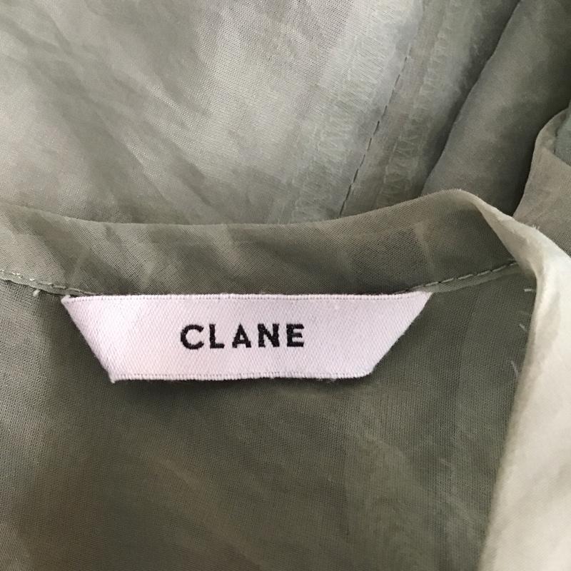 クラネ CLANE カットソー 半袖 13112-5012 半袖カットソー クルーネックカットソー シースルーカットソー 1 無地 緑 / グリーン /  レディース USED 古着 中古 10101450