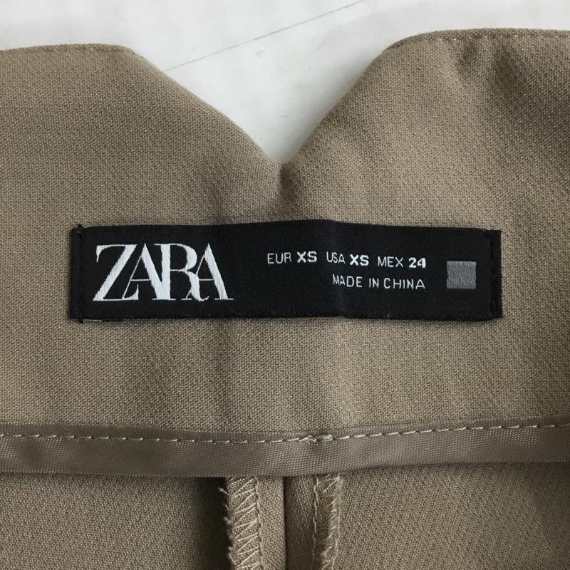 ザラ ZARA パンツ スラックス センタータックパンツ カジュアルパンツ ストレートパンツ ストレッチパンツ XS 無地 ベージュ / ベージュ /  レディース USED 古着 中古 10101455