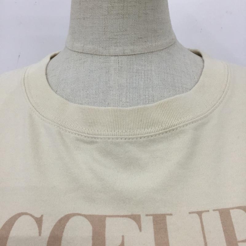 センスオブプレイスバイアーバンリサーチ SENSE OF PLACE by URBAN RESEARCH Tシャツ 半袖 AA05-21L137 クロップドアートTシャツ 半袖カットソー プリントTシャツ FREE ロゴ、文字 ベージュ / ベージュ / レディース USED 古着 中古 10101458