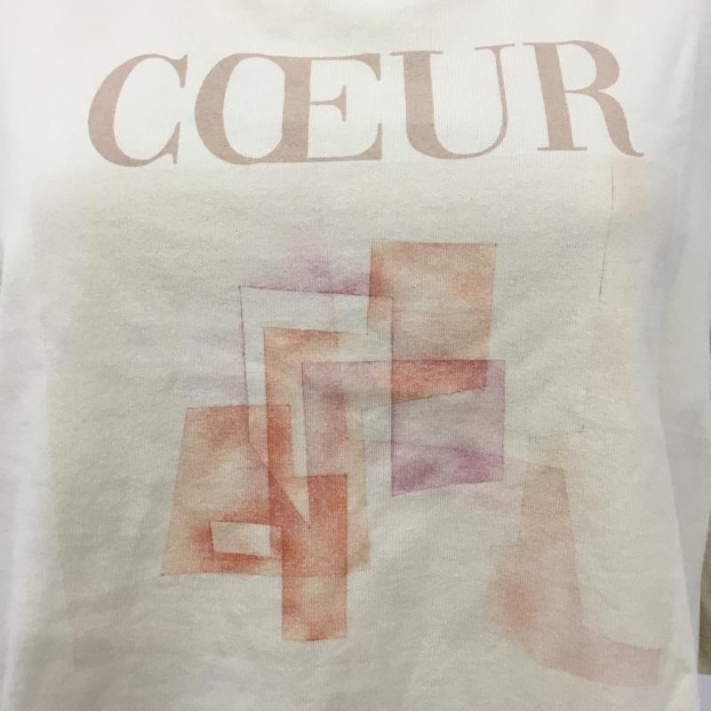 センスオブプレイスバイアーバンリサーチ SENSE OF PLACE by URBAN RESEARCH Tシャツ 半袖 AA05-21L137 クロップドアートTシャツ 半袖カットソー プリントTシャツ FREE ロゴ、文字 ベージュ / ベージュ / レディース USED 古着 中古 10101458
