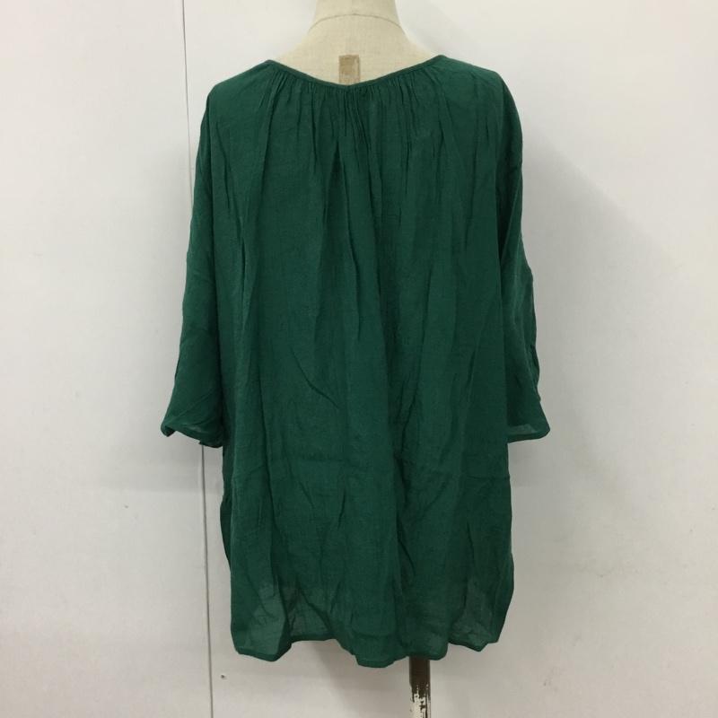セポ cepo カットソー 半袖 半袖カットソー Vネックカットソー フレアカットソー M 無地 緑 / グリーン /  レディース USED 古着 中古 10101464