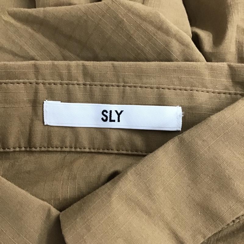 スライ SLY ワンピース ロングスカート 030DSA33-3220 長袖ワンピース カラーシャツワンピース ロングワンピース 1 無地 茶 / ブラウン / レディース USED 古着 中古 10101468