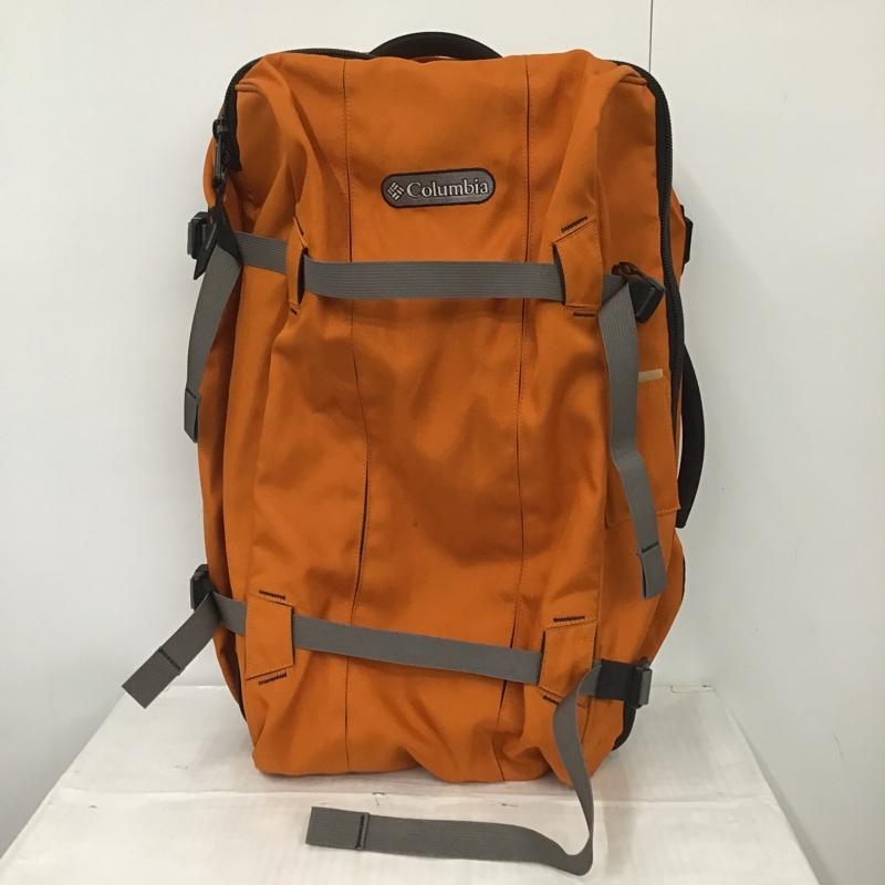 コロンビア Columbia リュックサック、デイパック リュックサック、デイバッグ 107 UU 9201 バックパック 2WAY ロゴ、文字 橙 / オレンジ / X 黒 / ブラック / メンズ USED 古着 中古 10101481