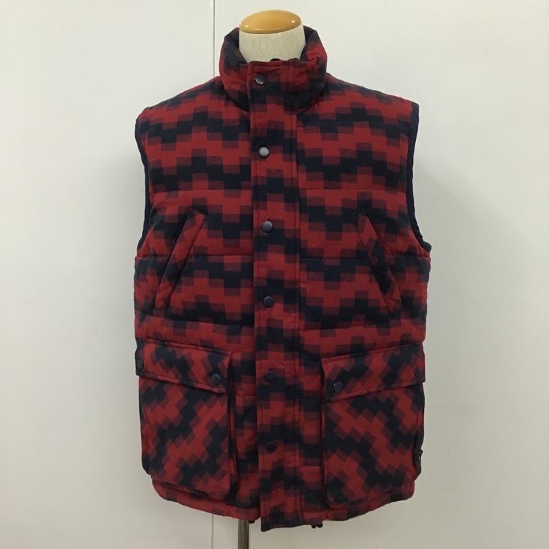 ビリオネア・ボーイズ・クラブ BILLIONAIRE BOYS CLUB ベスト ベスト リバーシブル 中綿 モザイクチェック L 総柄 紺 / ネイビー / X ボルドー / ボルドー / メンズ USED 古着 中古 10101523