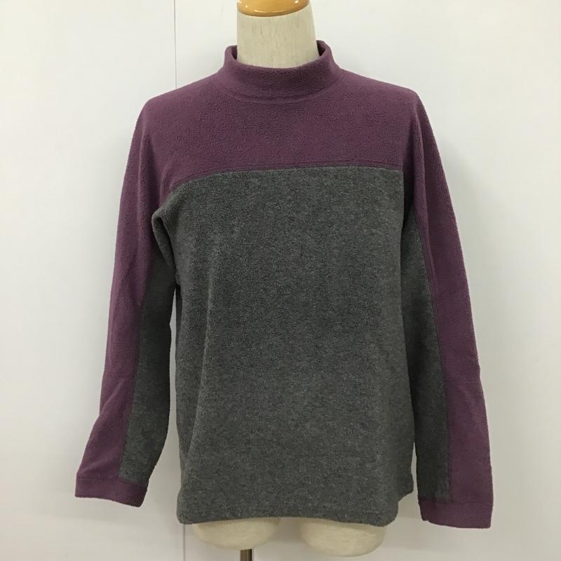ザノースフェイス THE NORTH FACE トレーナー 長袖 NL45009 フリース プルオーバー モックネック バイカラー S ロゴ、文字 灰 / グレー / X 紫 / パープル / メンズ USED 古着 中古 10101529
