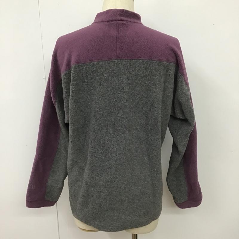ザノースフェイス THE NORTH FACE トレーナー 長袖 NL45009 フリース プルオーバー モックネック バイカラー S ロゴ、文字 灰 / グレー / X 紫 / パープル / メンズ USED 古着 中古 10101529