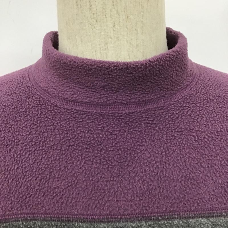 ザノースフェイス THE NORTH FACE トレーナー 長袖 NL45009 フリース プルオーバー モックネック バイカラー S ロゴ、文字 灰 / グレー / X 紫 / パープル / メンズ USED 古着 中古 10101529