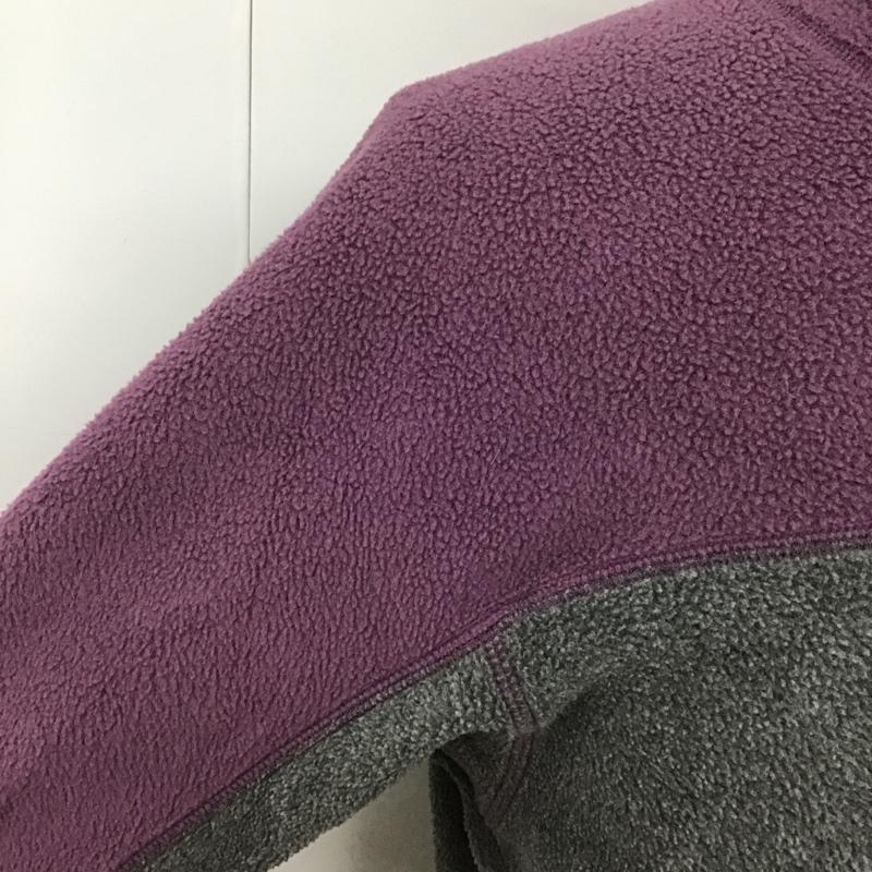 ザノースフェイス THE NORTH FACE トレーナー 長袖 NL45009 フリース プルオーバー モックネック バイカラー S ロゴ、文字 灰 / グレー / X 紫 / パープル / メンズ USED 古着 中古 10101529