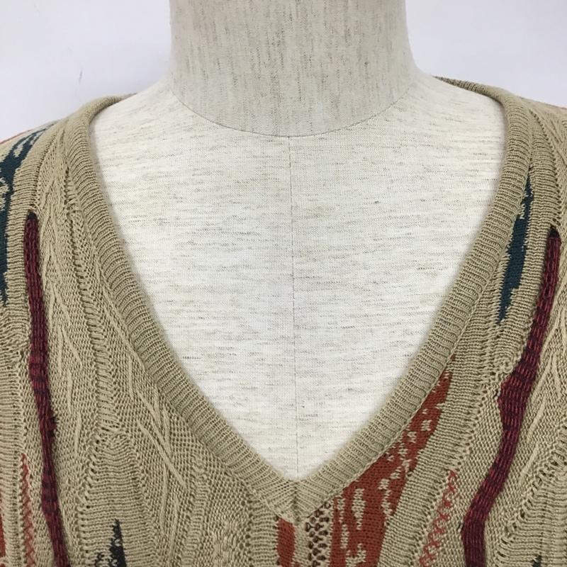 古着 USED ニット、セーター 長袖 CARLO ALBERTO Vネック 3Dニット XS マルチカラー / マルチカラー / メンズ USED 古着 中古 10101530