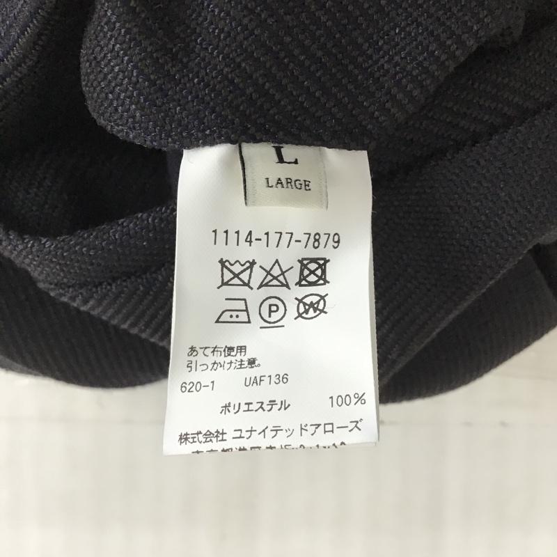 ユナイテッドアローズ UNITED ARROWS パンツ スラックス 1114-177-7879 タック入り L 無地 紺 / ネイビー / メンズ USED 古着 中古 10101535