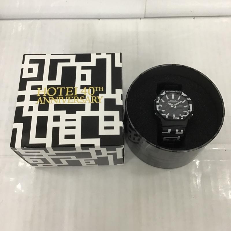 ジーショック G-SHOCK 腕時計 アナログ(クォーツ式) GA-2100HT 布袋寅泰 コラボレーション ギタリズム柄 箱有 40周年記念 総柄 黒 / ブラック / X 白 / ホワイト / メンズ USED 古着 中古 10101553