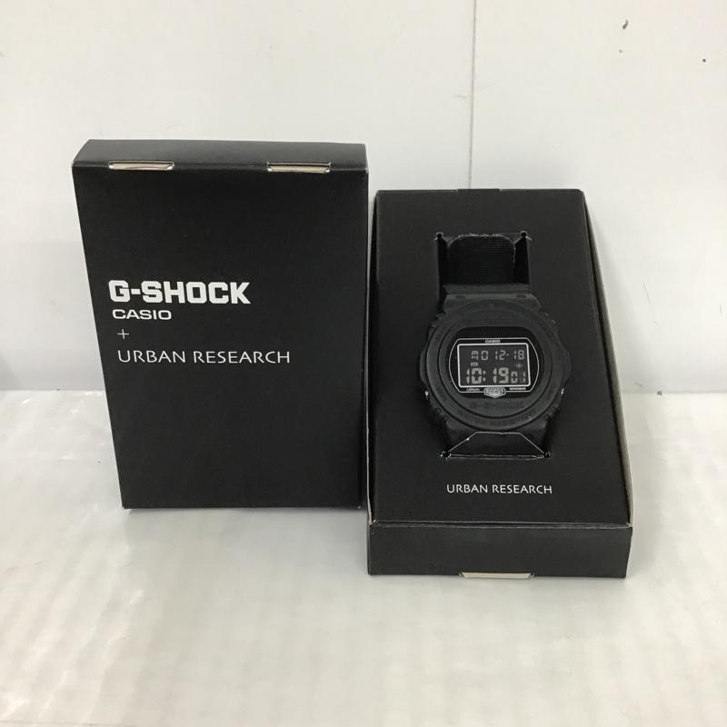 ジーショック G-SHOCK 腕時計 デジタル DW-5750E CASIO × URBAN RESEARCH G-SHOCK別注 箱有 ロゴ、文字 黒 / ブラック / メンズ USED 古着 中古 10101554