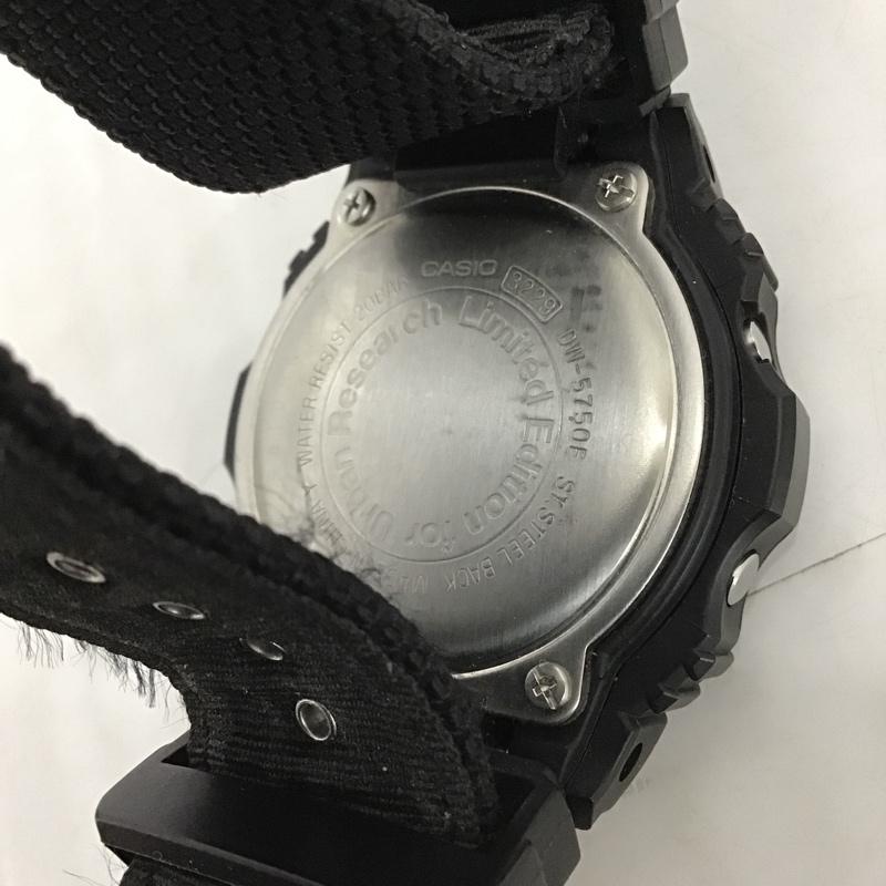 ジーショック G-SHOCK 腕時計 デジタル DW-5750E CASIO × URBAN RESEARCH G-SHOCK別注 箱有 ロゴ、文字 黒 / ブラック / メンズ USED 古着 中古 10101554