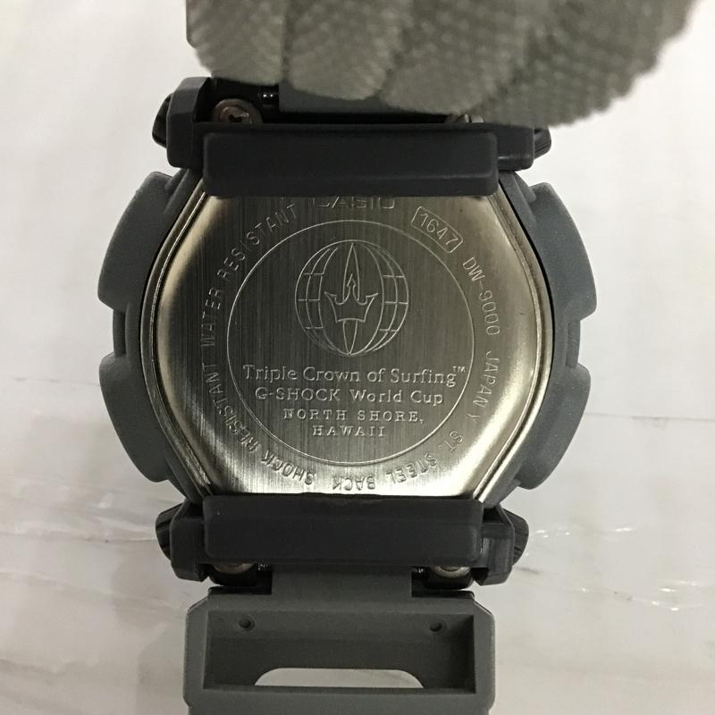 ジーショック G-SHOCK 腕時計 デジタル DW-9000 Triple crown of Surfing ケース付き ロゴ、文字 灰 / グレー / メンズ USED 古着 中古 10101555