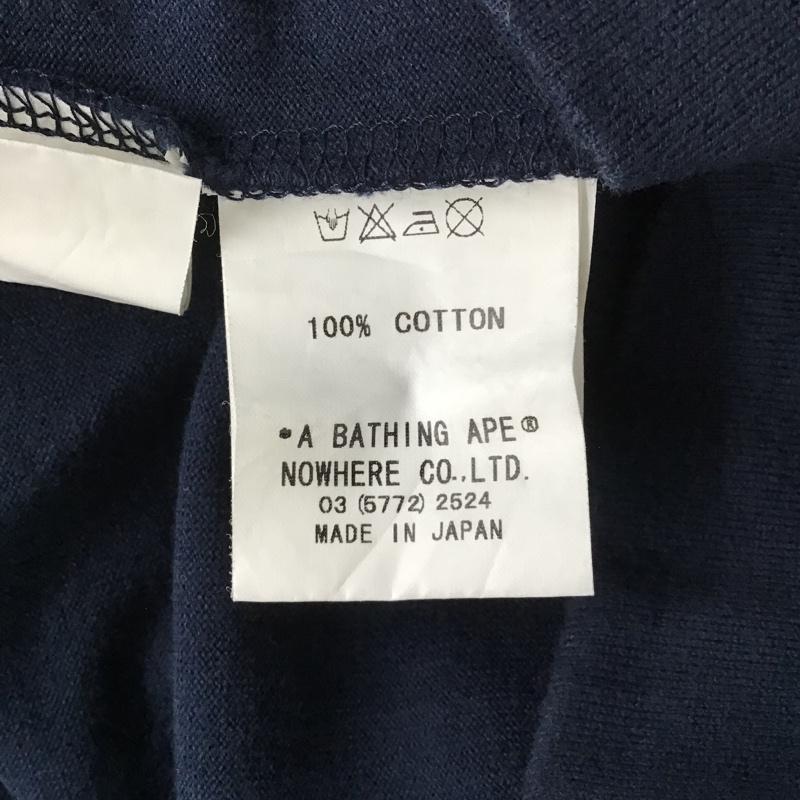 アベイシングエイプ A BATHING APE Tシャツ 半袖 半袖カットソー プリントTシャツ クルーネックカットソー M プリント 紺 / ネイビー / メンズ USED 古着 中古 10101596