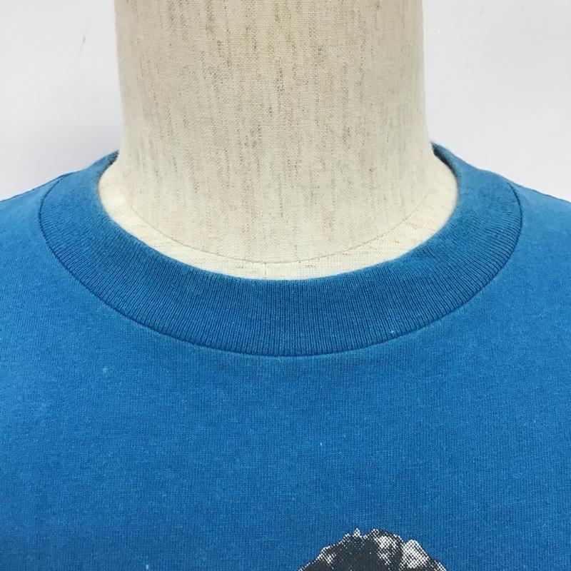 ステューシー STUSSY Tシャツ 半袖 半袖カットソー プリントTシャツ クルーネックカットソー L プリント 青 / ブルー / メンズ USED 古着 中古 10101597