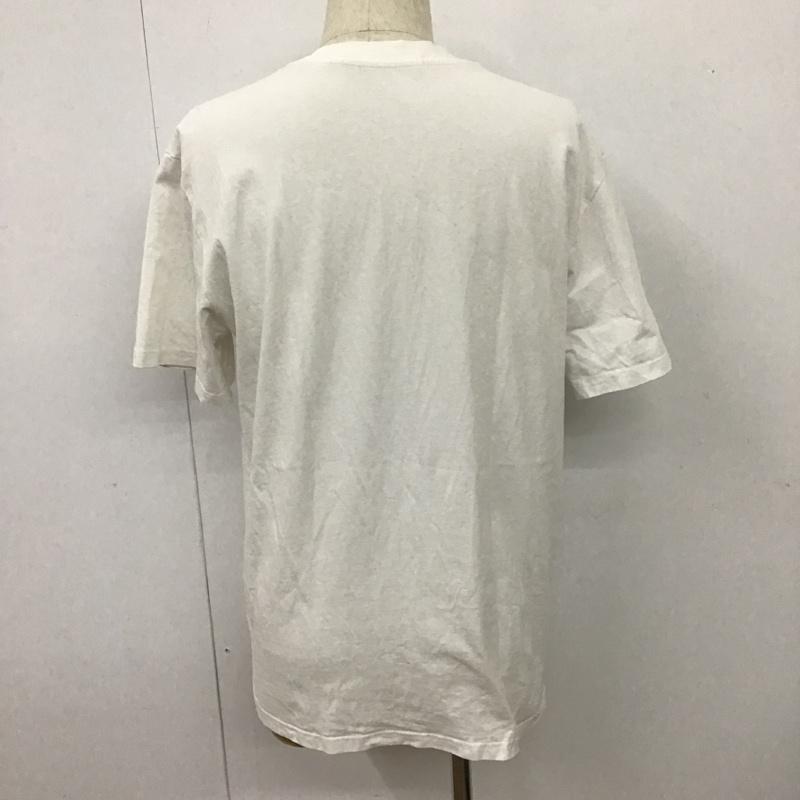 カルヴァン クライン ジーンズ Calvin Klein Jeans Tシャツ 半袖 半袖カットソー プリントTシャツ クルーネックカットソー ワッペン M ロゴ、文字 白 / ホワイト / メンズ USED 古着 中古 10101600