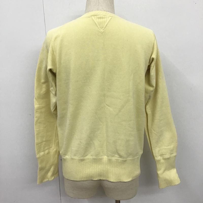 ドゥニーム Denime トレーナー 長袖 長袖スウェット 長袖トレーナー リブカットソー 長袖カットソー プリントトレーナー M プリント 黄 / イエロー / メンズ USED 古着 中古 10101616