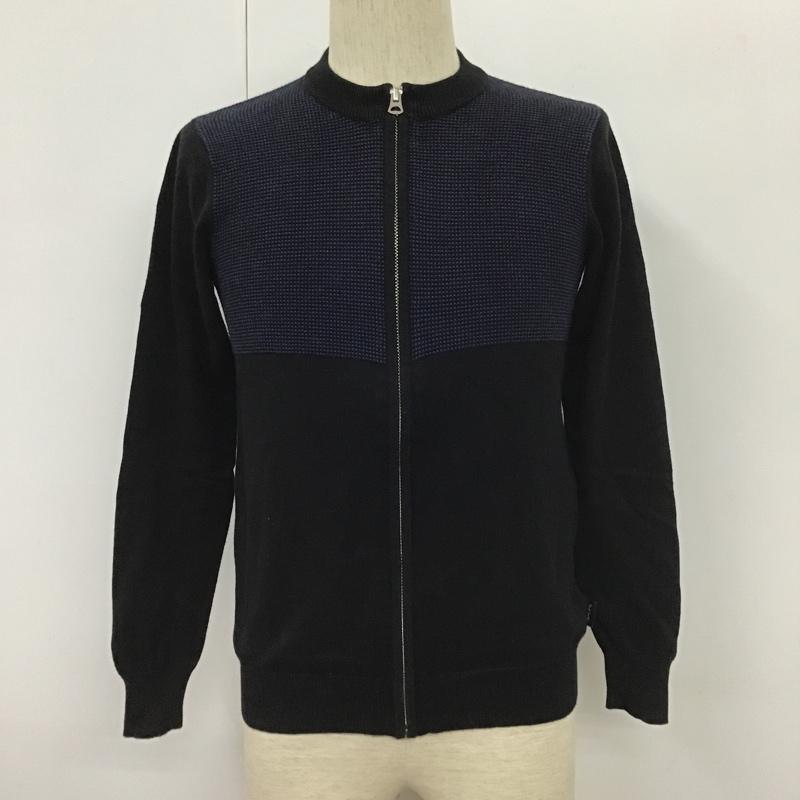 ポールスミス Paul Smith カーディガン 長袖 ジップアップジャケット カーディガン 長袖カットソー ニットジャケット S 無地 紺 / ネイビー / X 青 / ブルー / メンズ USED 古着 中古 10101628