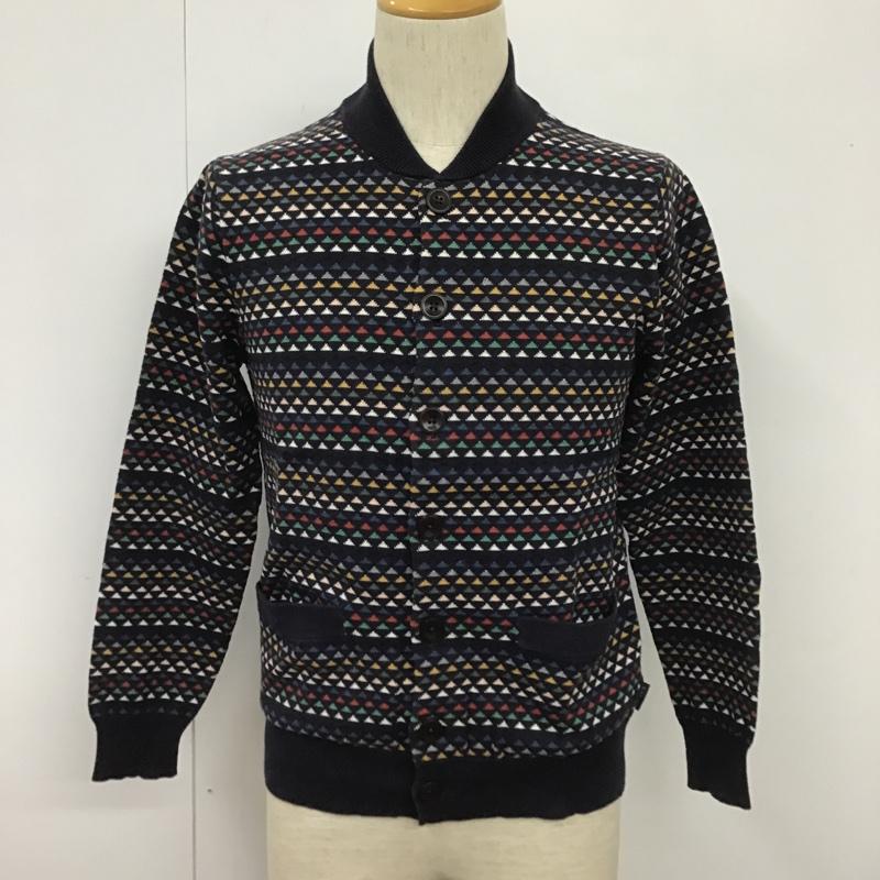 ポールスミス Paul Smith カーディガン 長袖 長袖ニットカーディガン リブニットカーディガン 前ボタン 総柄 S 総柄 マルチカラー / マルチカラー / メンズ USED 古着 中古 10101633