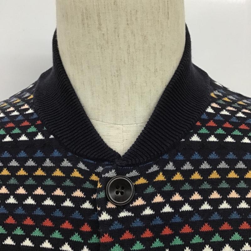 ポールスミス Paul Smith カーディガン 長袖 長袖ニットカーディガン リブニットカーディガン 前ボタン 総柄 S 総柄 マルチカラー / マルチカラー / メンズ USED 古着 中古 10101633