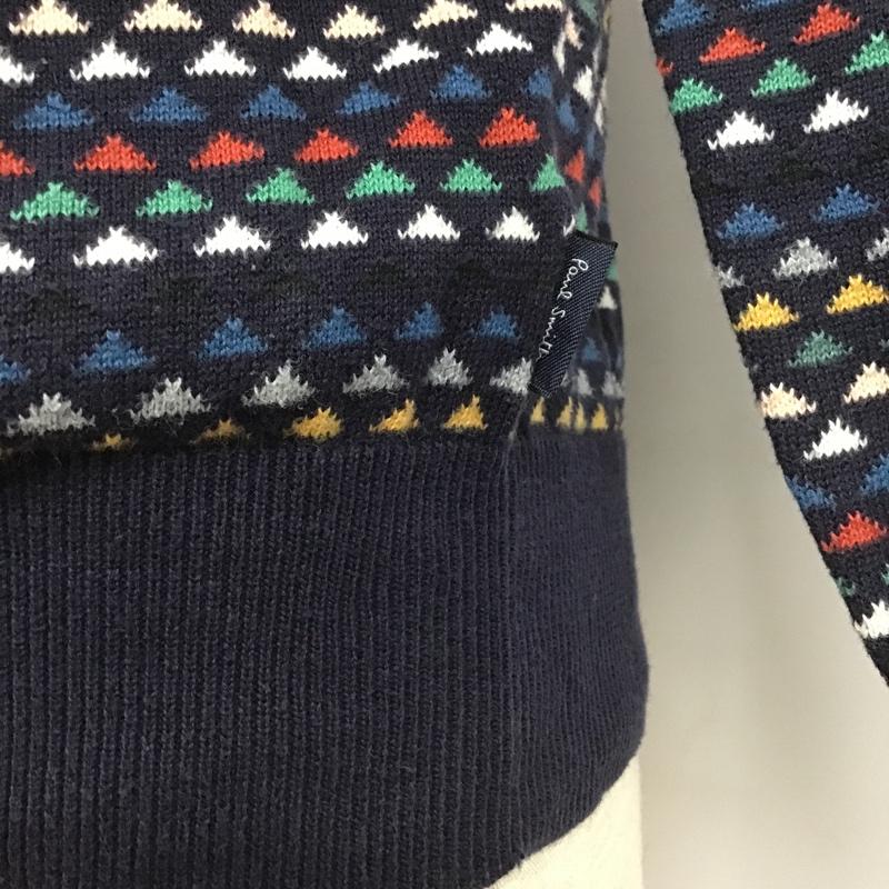 ポールスミス Paul Smith カーディガン 長袖 長袖ニットカーディガン リブニットカーディガン 前ボタン 総柄 S 総柄 マルチカラー / マルチカラー / メンズ USED 古着 中古 10101633