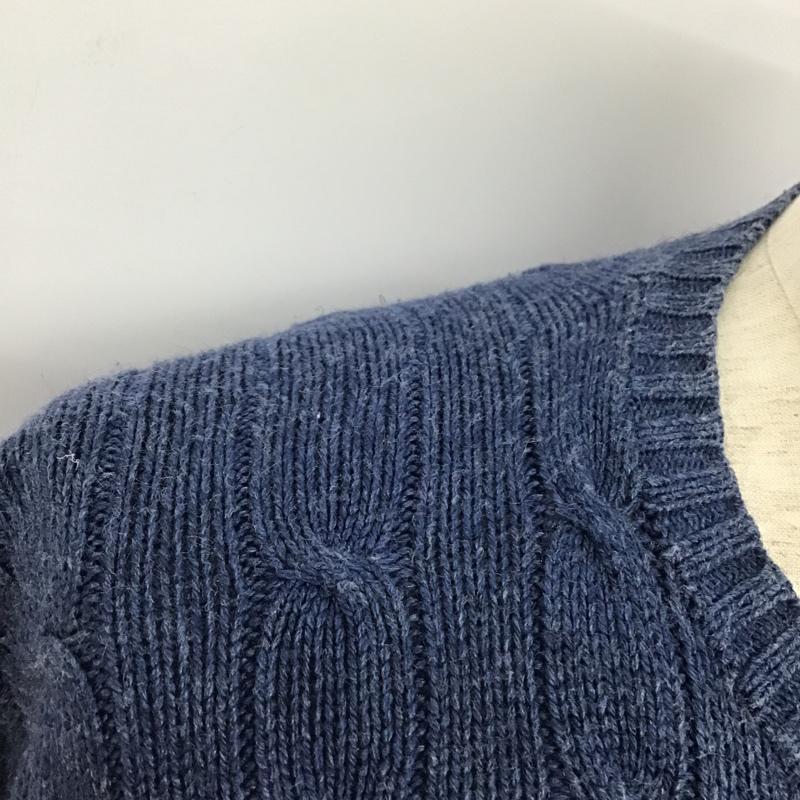 ポロラルフローレン POLO RALPH LAUREN ニット、セーター 長袖 M 無地 紺 / ネイビー / メンズ USED 古着 中古 10101710