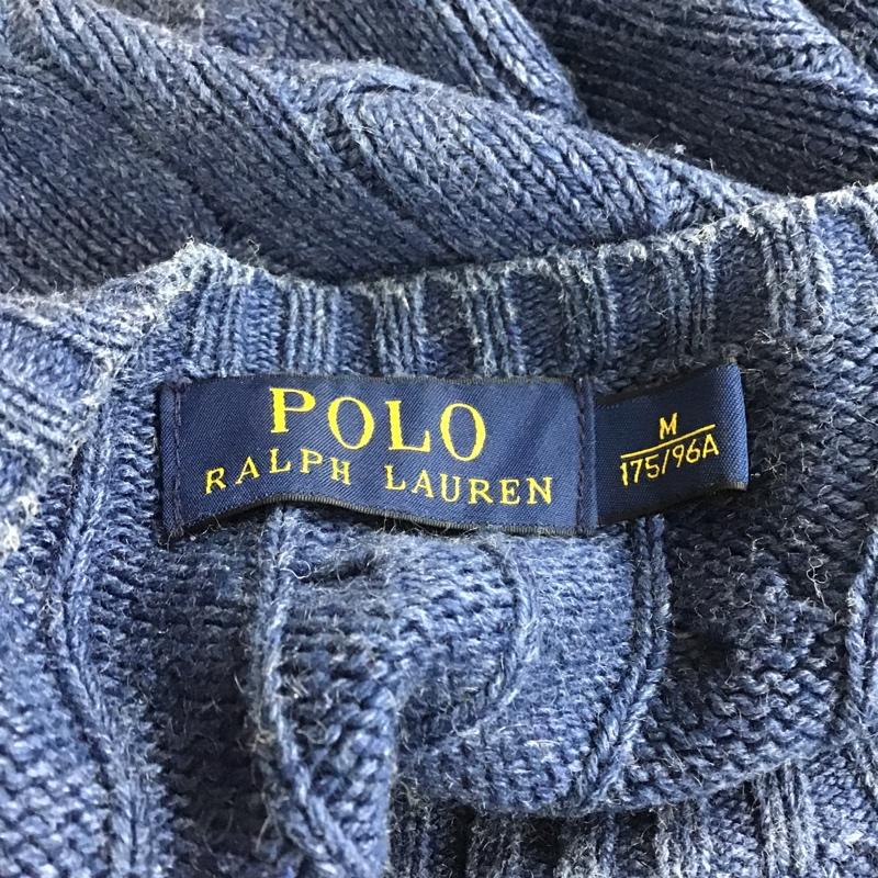 ポロラルフローレン POLO RALPH LAUREN ニット、セーター 長袖 M 無地 紺 / ネイビー / メンズ USED 古着 中古 10101710
