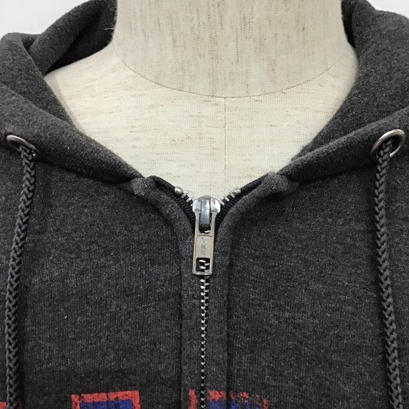 チャンピオン Champion パーカー 長袖 ジップパーカー L 無地 チャコールグレー / チャコールグレー / メンズ USED 古着 中古 10101719