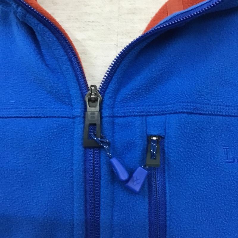 エルエルビーン L.L.Bean パーカー 長袖 251298 POLARTEC フリース フルジップ M ロゴ、文字 青 / ブルー / X 橙 / オレンジ / メンズ USED 古着 中古 10101728