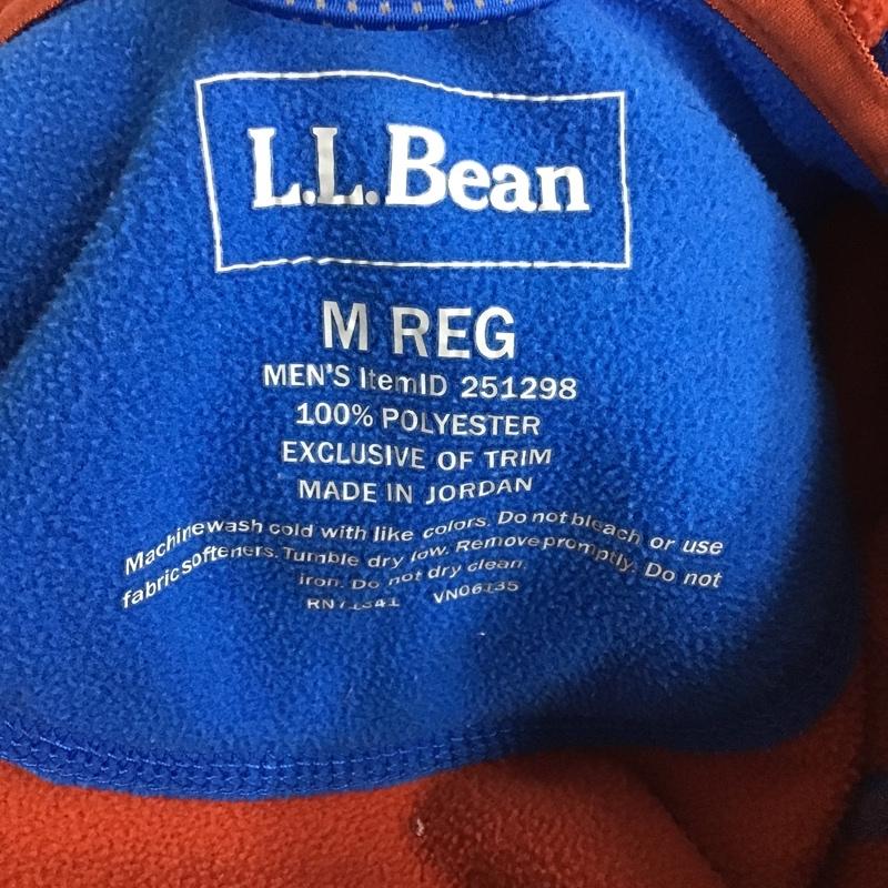 エルエルビーン L.L.Bean パーカー 長袖 251298 POLARTEC フリース フルジップ M ロゴ、文字 青 / ブルー / X 橙 / オレンジ / メンズ USED 古着 中古 10101728