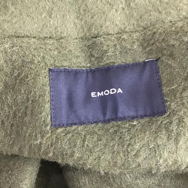 エモダ EMODA コート コート一般 041650000401 モッサマキシCO FREE 無地 カーキ / カーキ / レディース USED 古着 中古 10101764