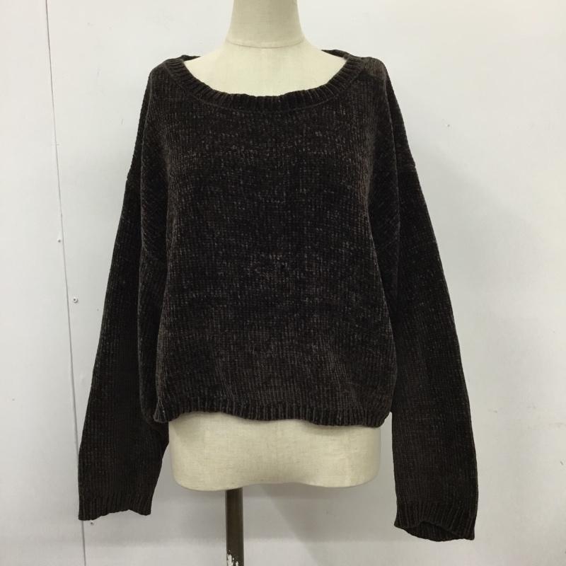 フリークスストア FREAK'S STORE ニット、セーター 長袖 FREE 無地 茶 / ブラウン / レディース USED 古着 中古 10101780
