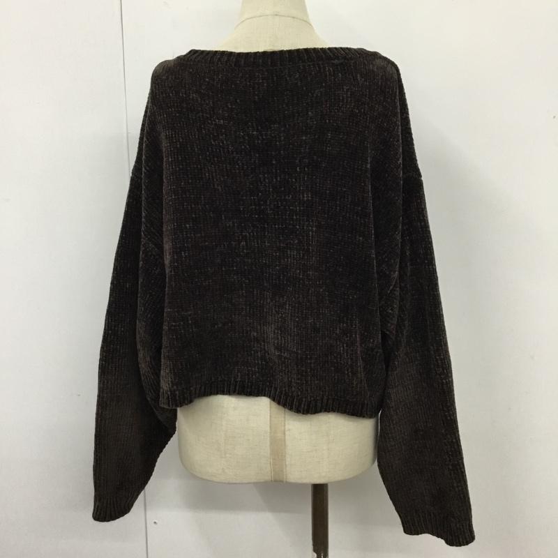 フリークスストア FREAK'S STORE ニット、セーター 長袖 FREE 無地 茶 / ブラウン / レディース USED 古着 中古 10101780