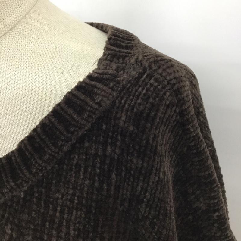 フリークスストア FREAK'S STORE ニット、セーター 長袖 FREE 無地 茶 / ブラウン / レディース USED 古着 中古 10101780